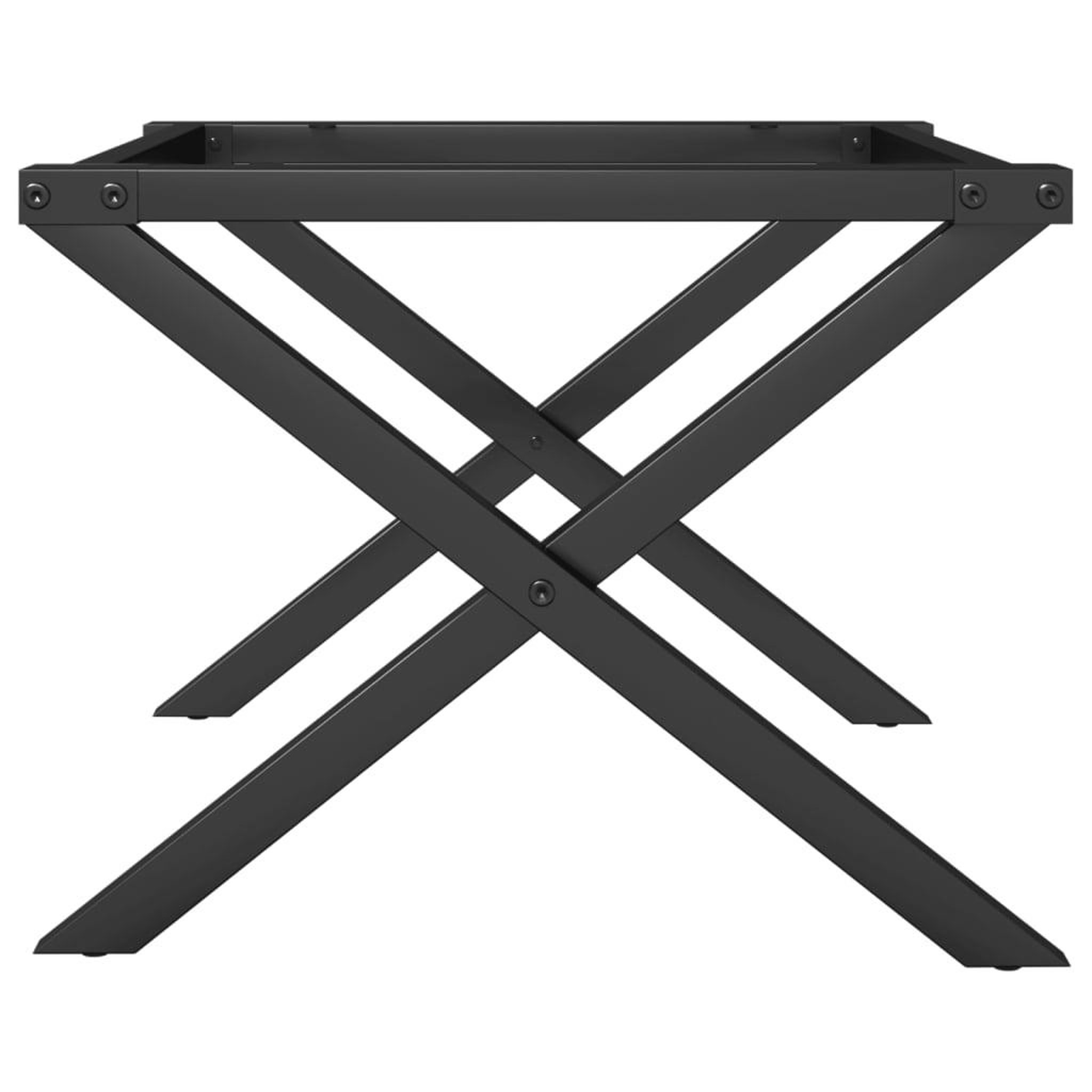 Voir la diapositive 5 : VIDAXL Pieds de table basse cadre en X 60x40x38 cm acier