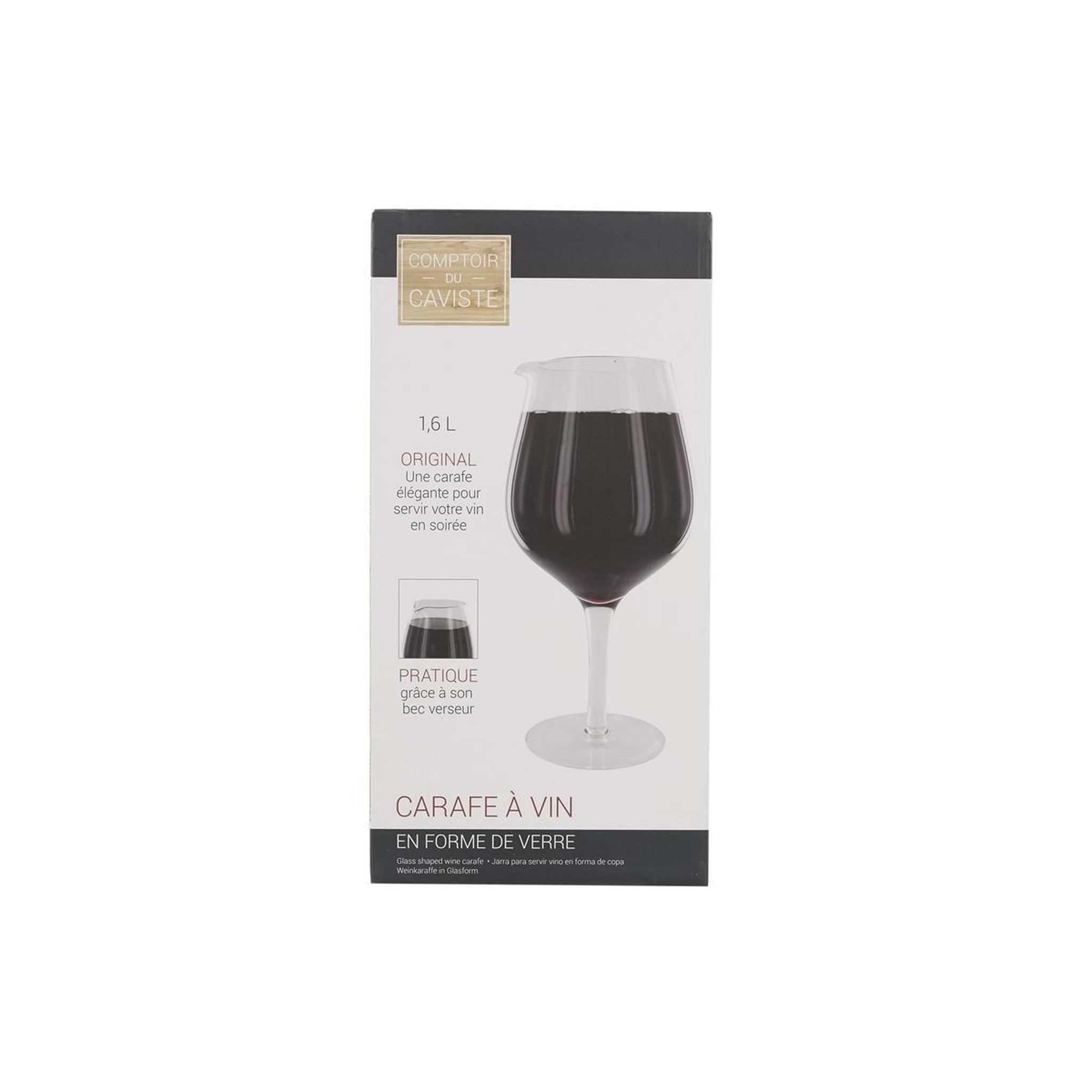 Voir la diapositive 3 : COOK CONCEPT Carafe à vin  forme verre  1,6l transparent