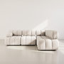 Voir la diapositive 2 : LISA DESIGN Ruby - canapé modulable d'angle droit 5 places en velours texturé