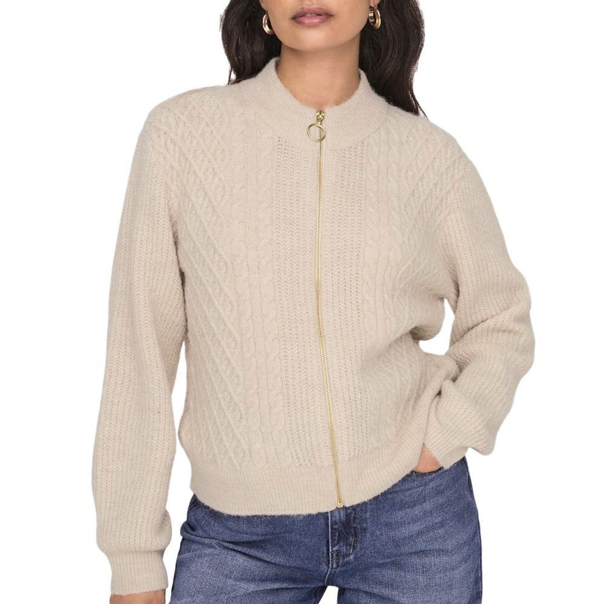 Only Gilet Beige Femme Only Igrid