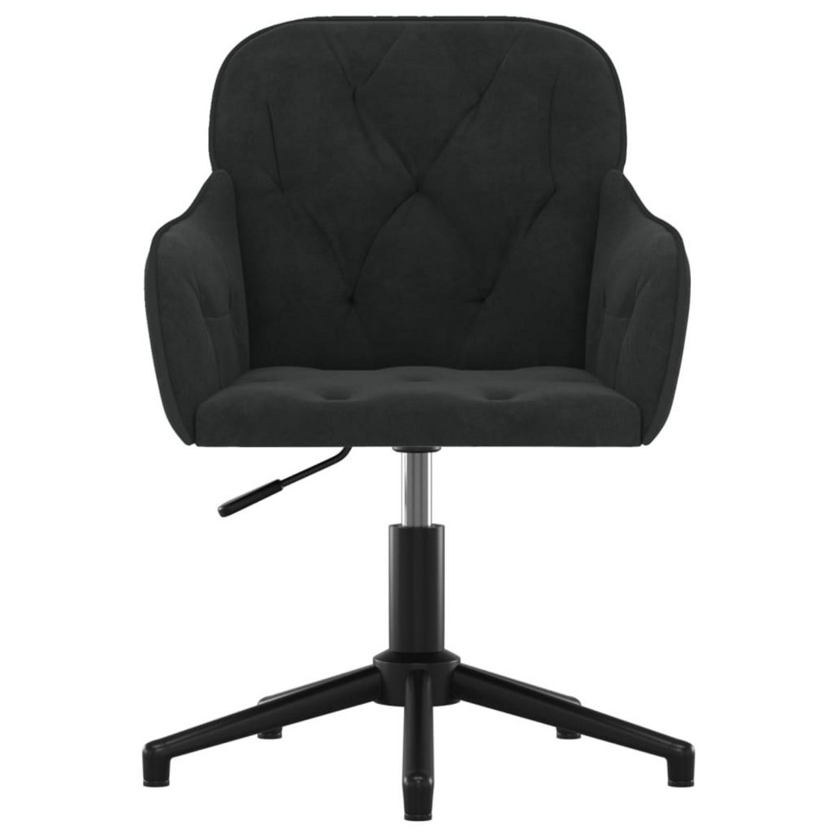 VIDAXL Chaise pivotante de bureau Noir Velours