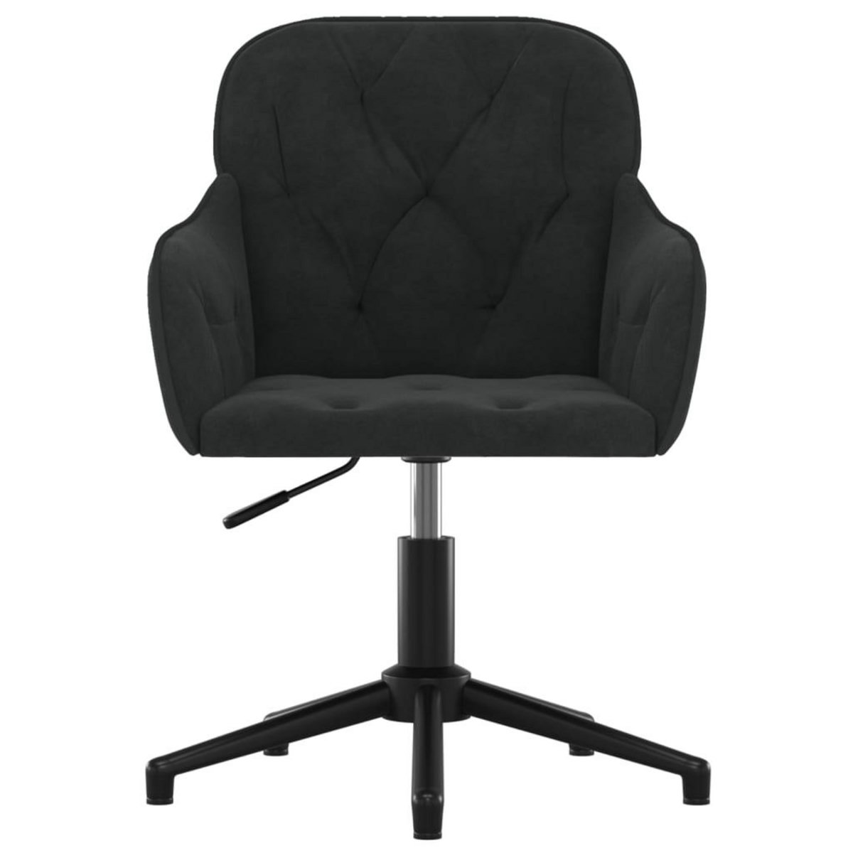 VIDAXL Chaise pivotante de bureau Noir Velours