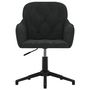 Voir la diapositive 3 : VIDAXL Chaise pivotante de bureau Noir Velours