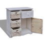 Voir la diapositive 3 : VIDAXL Armoire en bois 3 paniers gauches en tissage Blanc