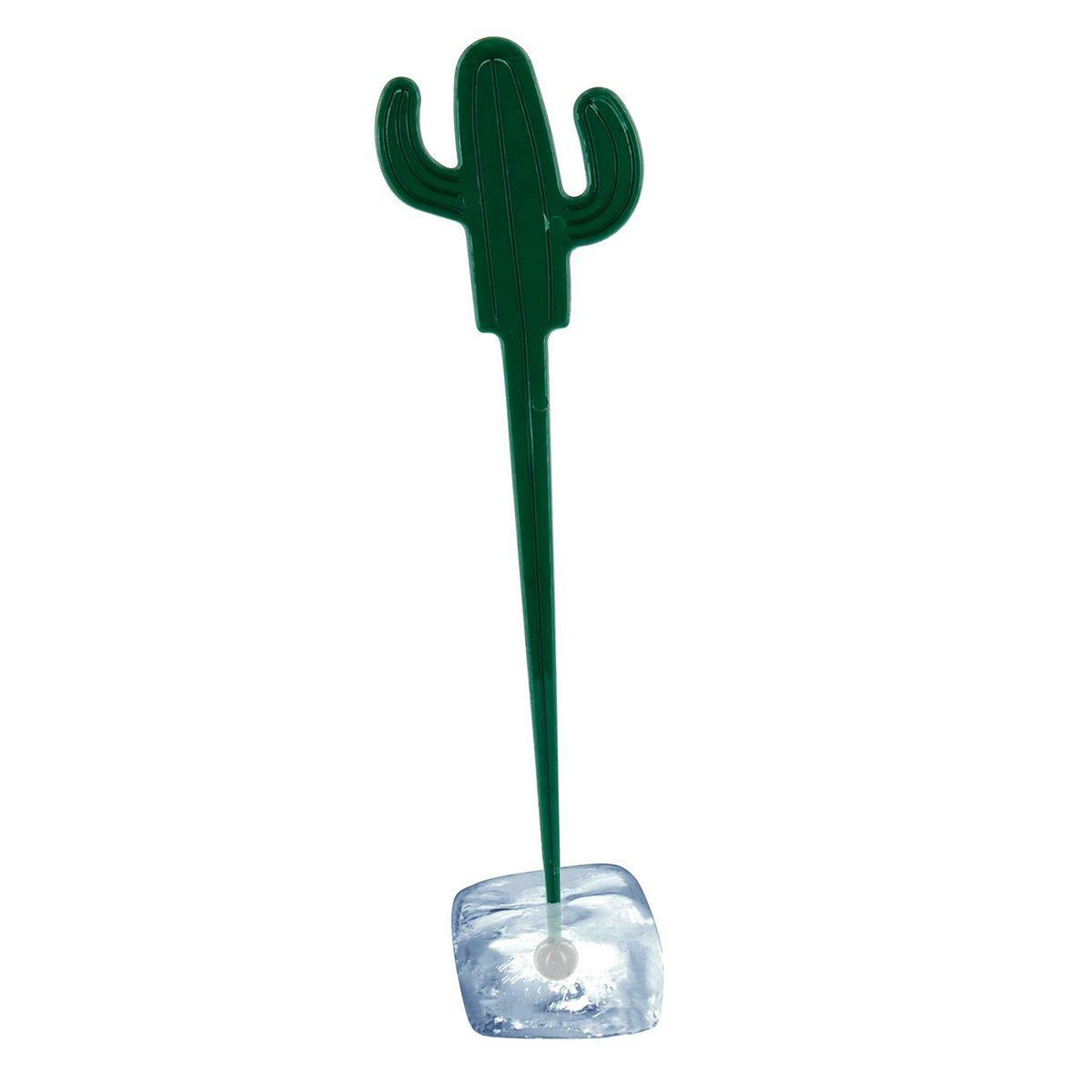 Voir la diapositive 2 : The Home Deco Factory Moule à glaçons & agitateur  cactus  18cm vert