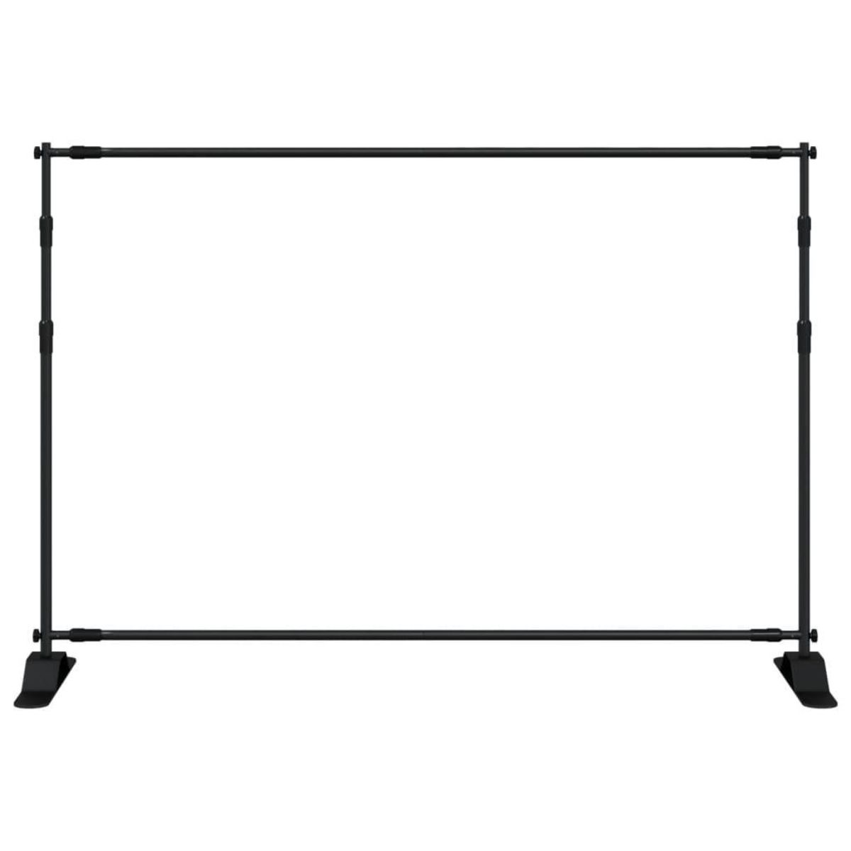 VIDAXL Supports de toile de fond 2 pcs noir 305x243 cm acier
