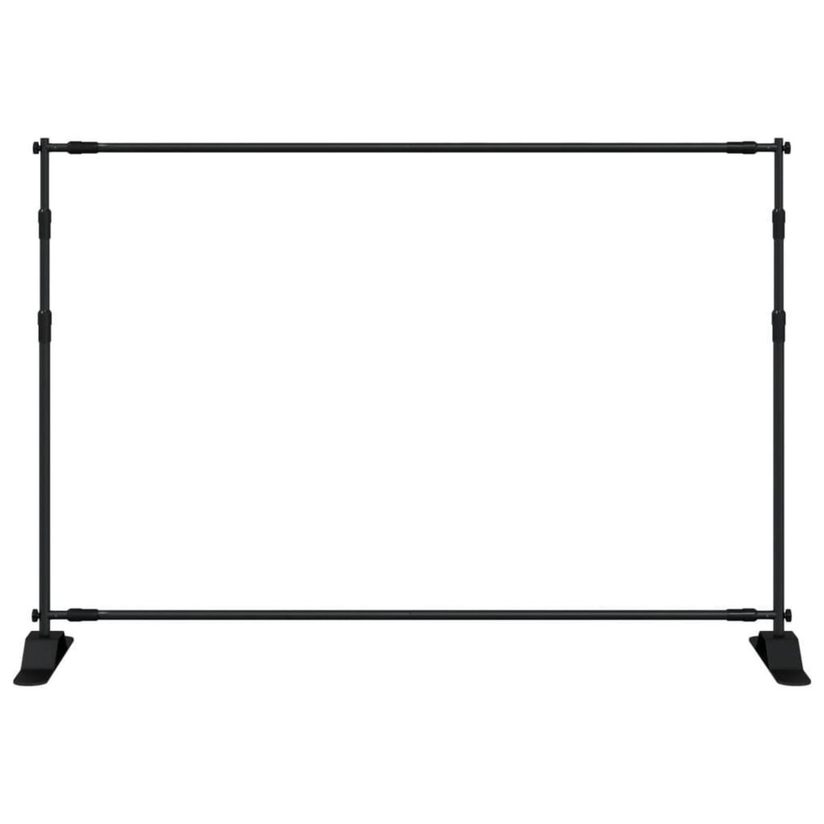 VIDAXL Supports de toile de fond 2 pcs noir 305x243 cm acier