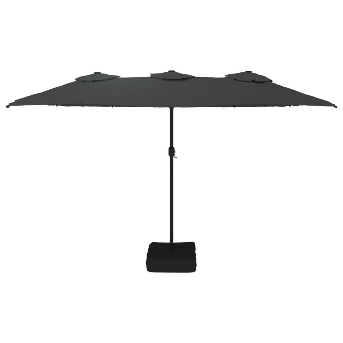 VIDAXL Parasol de jardin a double tete avec LED anthracite 449x245 cm