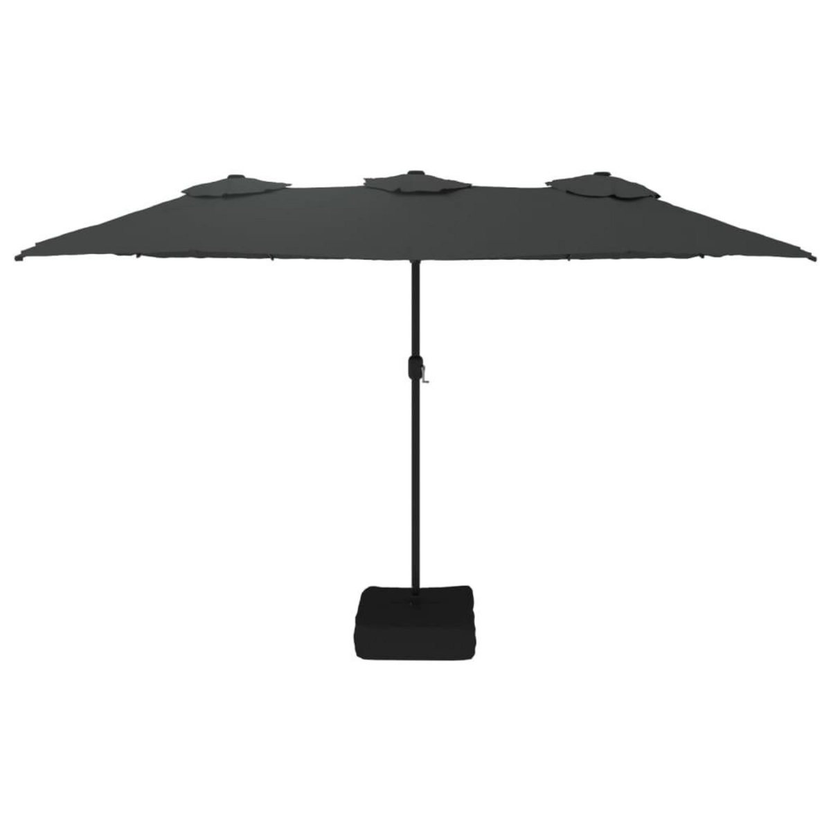 VIDAXL Parasol de jardin a double tete avec LED anthracite 449x245 cm
