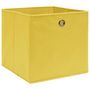 Voir la diapositive 2 : VIDAXL Boîtes de rangement 10 pcs Tissu intisse 28x28x28 cm Jaune