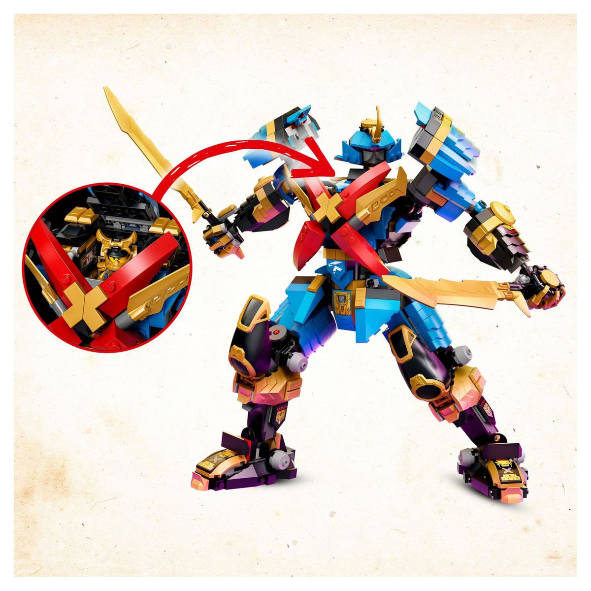 LEGO NINJAGO 71775 Le Robot Samouraï X de Nya, Jouet et Figurines de Mécha pour Enfants