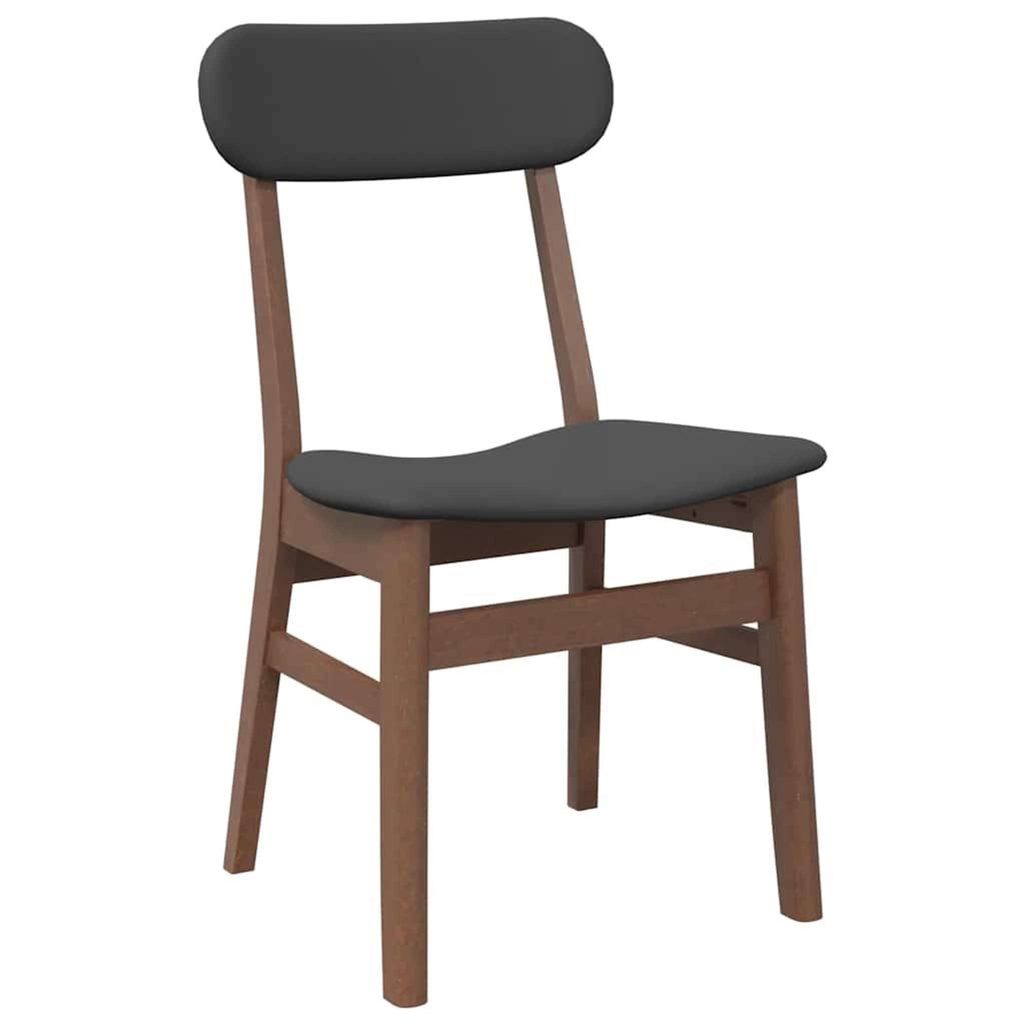 Voir la diapositive 4 : VIDAXL Chaises a manger coussins 2 pcs marron bois massif caoutchouc