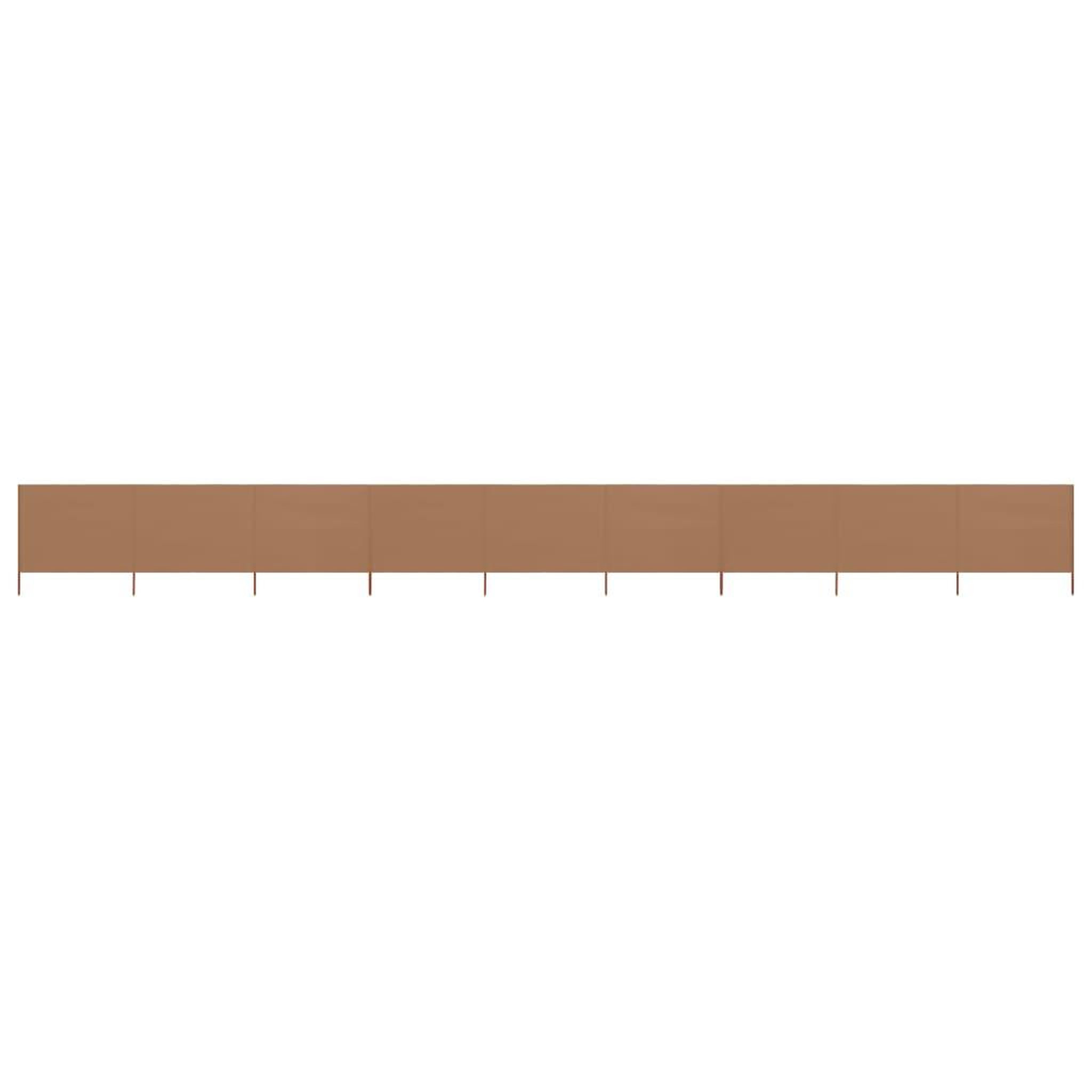 Voir la diapositive 1 : VIDAXL Paravent 9 panneaux Tissu 1200 x 160 cm Taupe