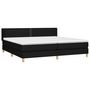 Voir la diapositive 3 : VIDAXL Sommier a lattes de lit avec matelas Noir 200x200 cm Tissu