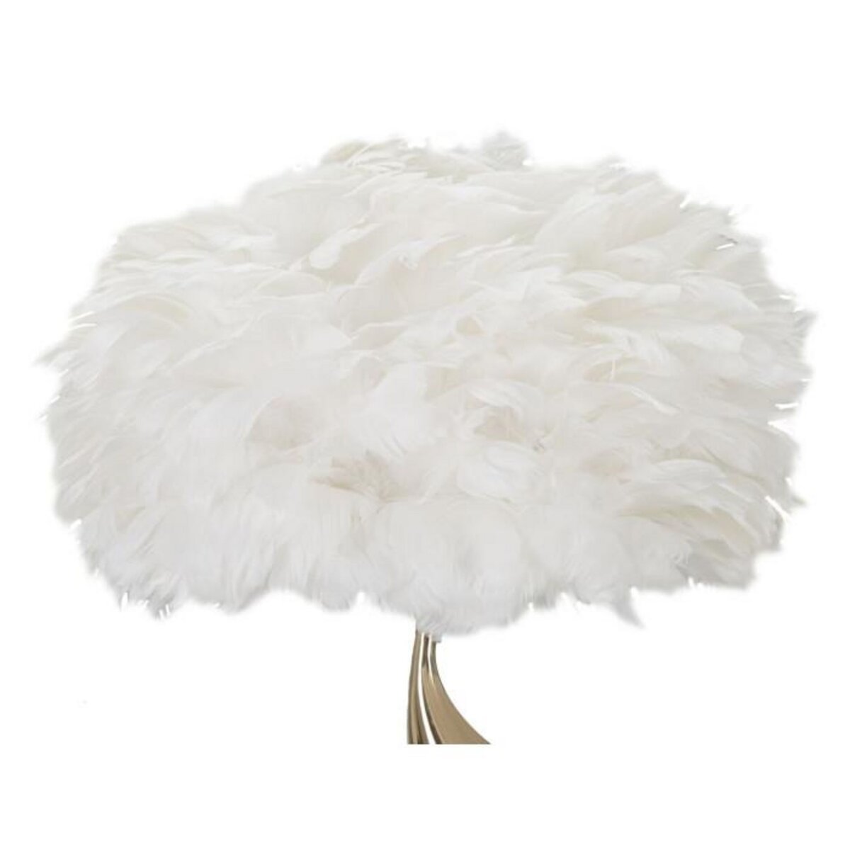 Paris Prix Lampe à Poser Imitation Plume  Slim  63cm Or & Blanc
