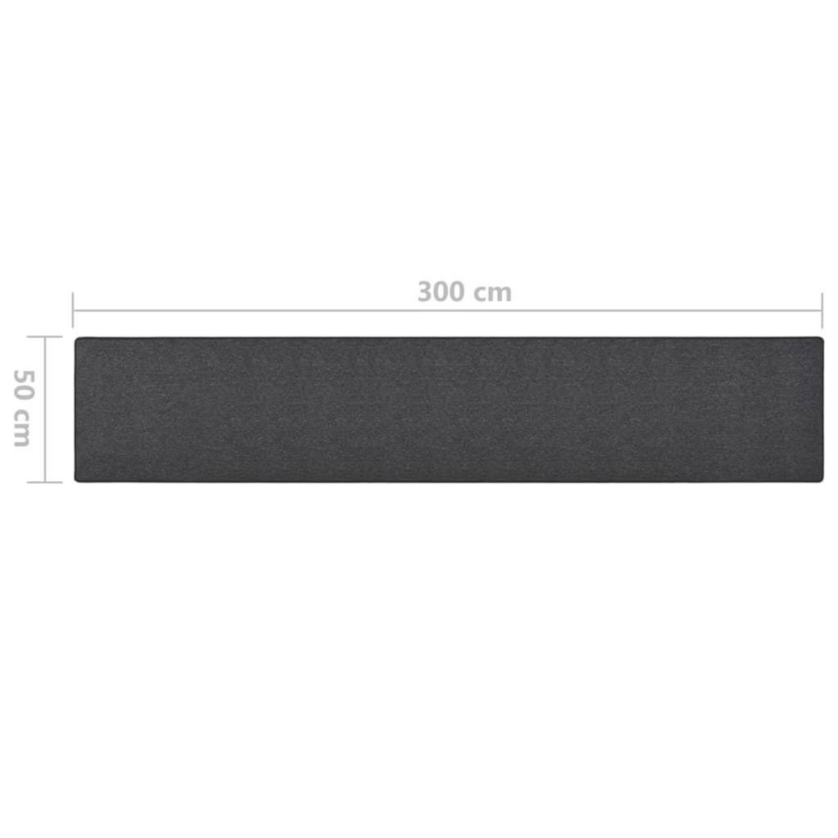 VIDAXL Tapis de couloir Anthracite 50x300 cm