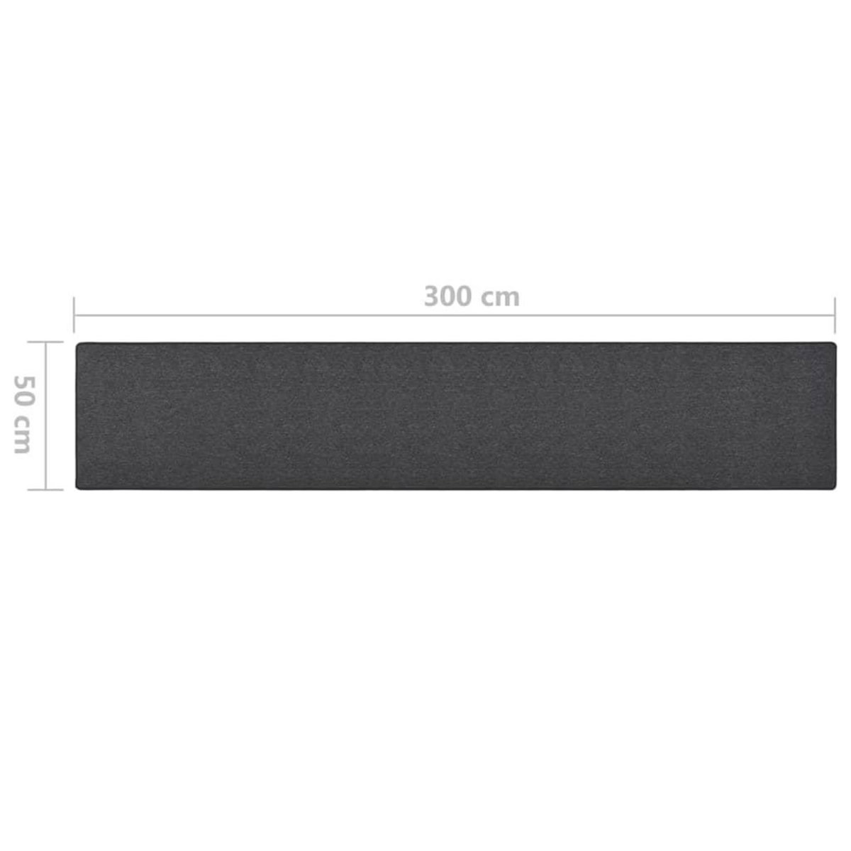 VIDAXL Tapis de couloir Anthracite 50x300 cm