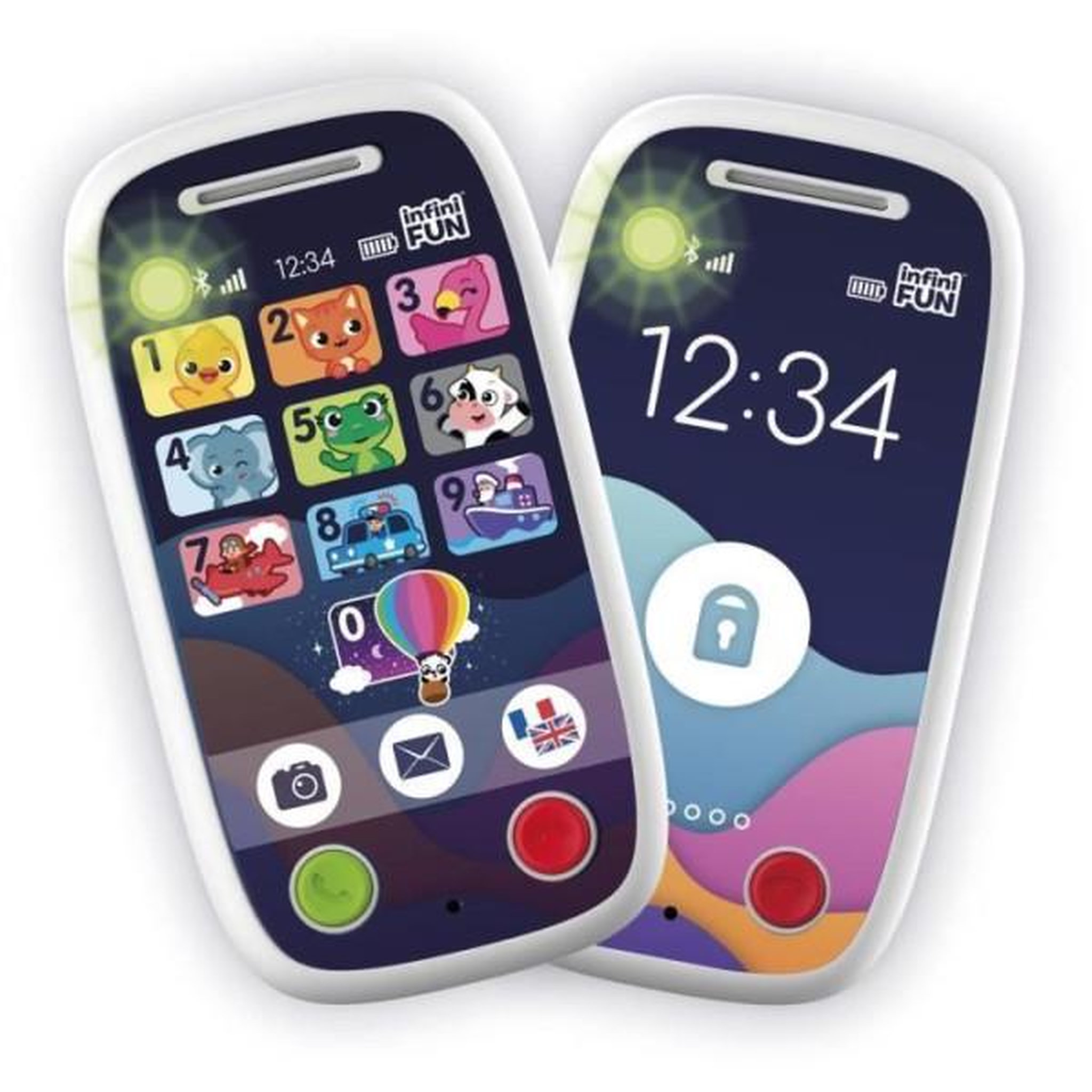 MARKET24 Téléphones Jouet - KD - Mon 1er Duo de Téléphones - Communication réaliste et apprentissage des chiffres et couleurs