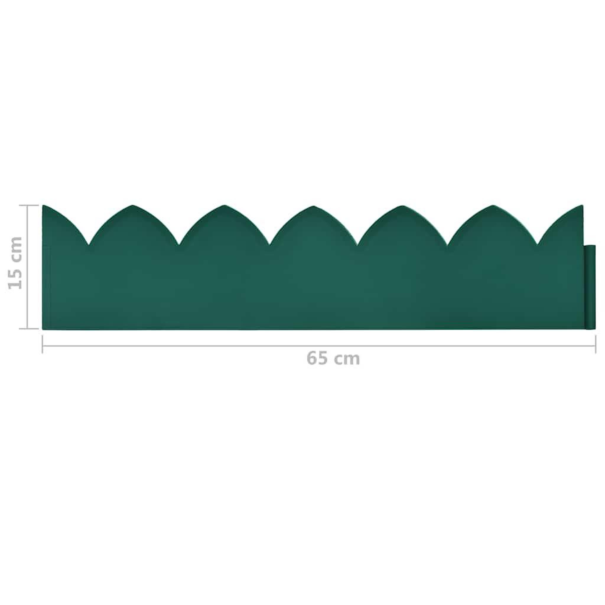 Voir la diapositive 6 : VIDAXL Bordures de jardin 10 pcs Vert 65x15 cm PP