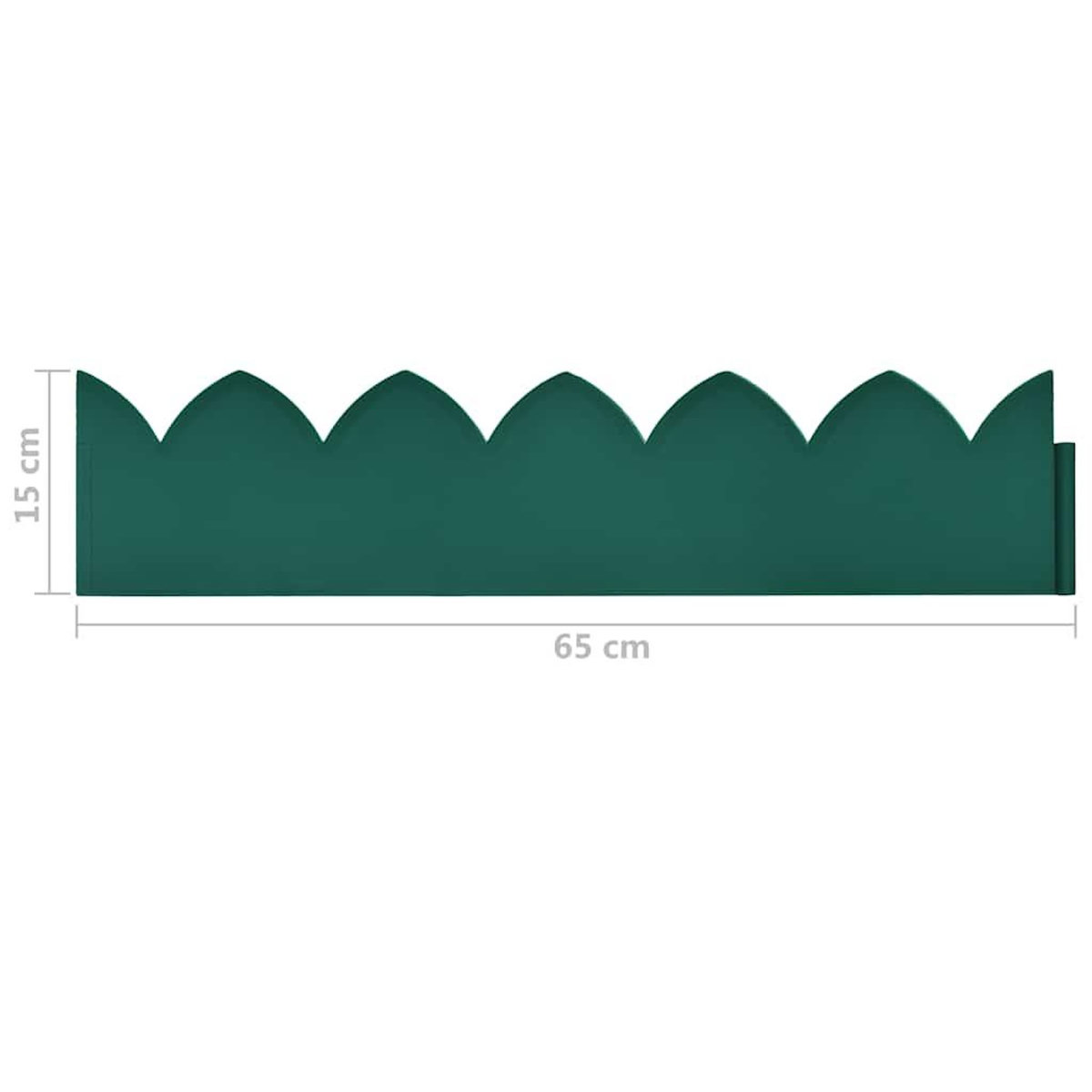 VIDAXL Bordures de jardin 10 pcs Vert 65x15 cm PP