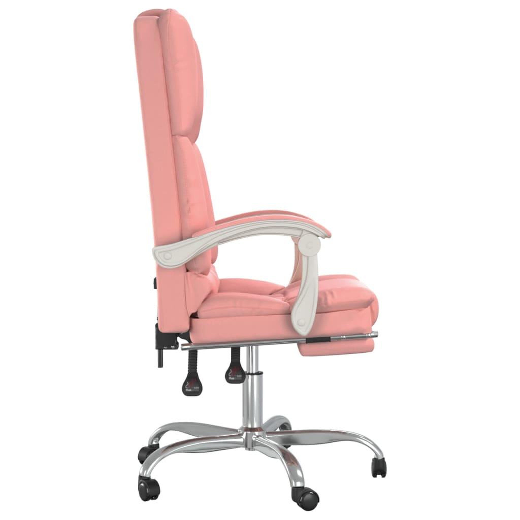 Voir la diapositive 4 : VIDAXL Fauteuil de massage inclinable de bureau Rose Similicuir