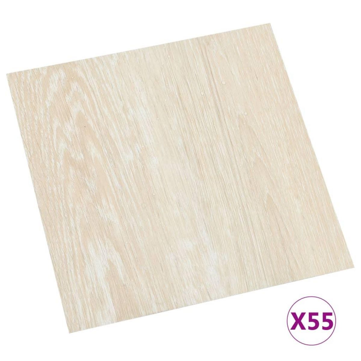 VIDAXL Dalles de plancher autoadhesives 55 pcs PVC 5,11 m² beige