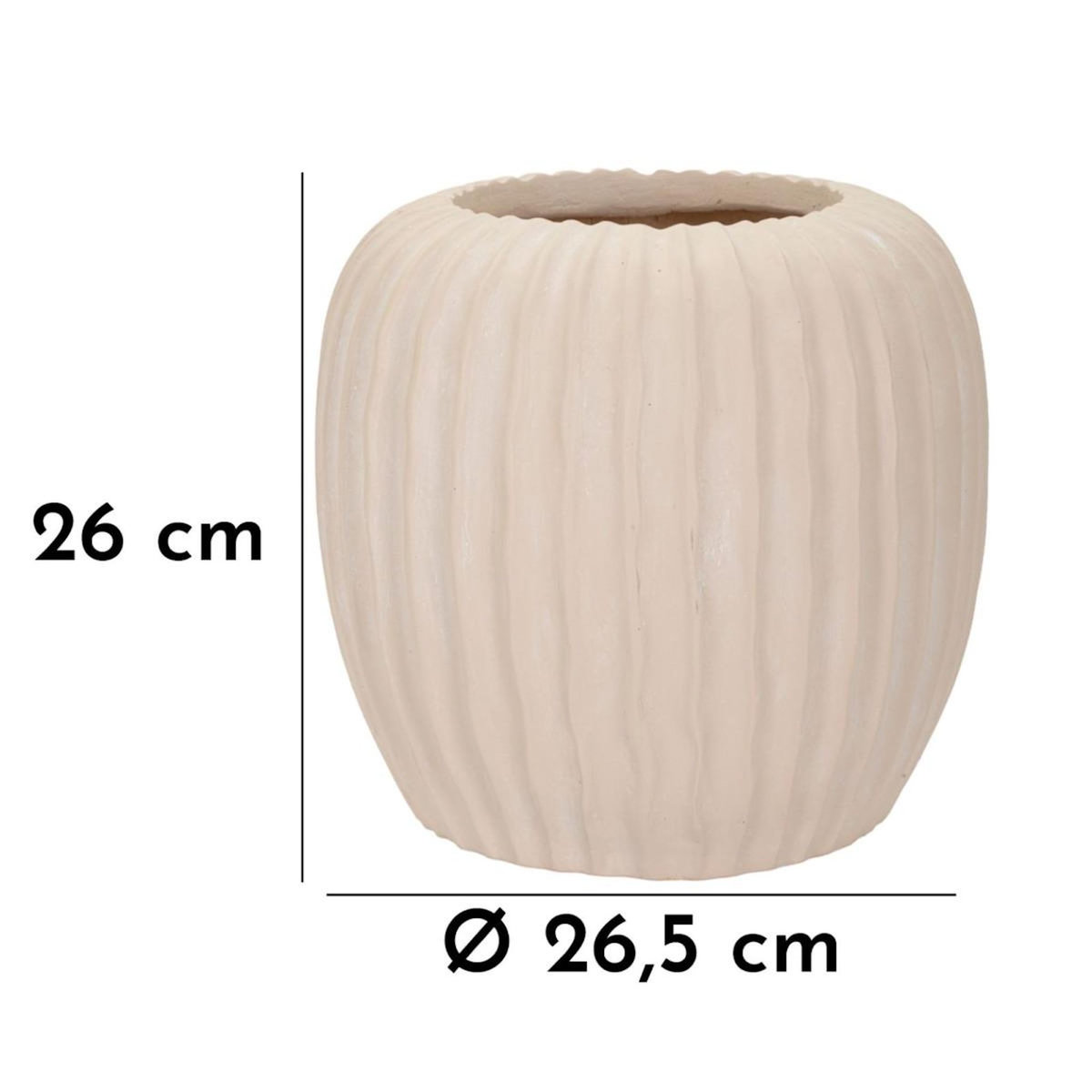 Paris Prix Cache-Pot Design  Mist  26cm Crème