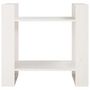 Voir la diapositive 3 : VIDAXL Bibliotheque/Separateur de piece Blanc 60x35x57 cm Bois de pin