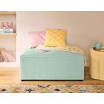 BEST MOBILIER Topaze - pouf - en velours texturé. Coloris disponibles : Bleu, Orange, Gris, Rose, Beige, Noir, Bicolore