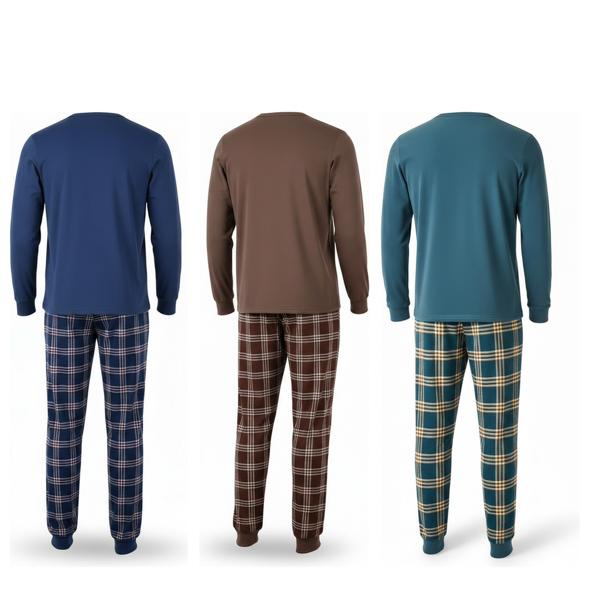 Voir la diapositive 3 : OZABI Ozabi ensemble pyjama homme doublé polaire pack de 3 coloris assortis