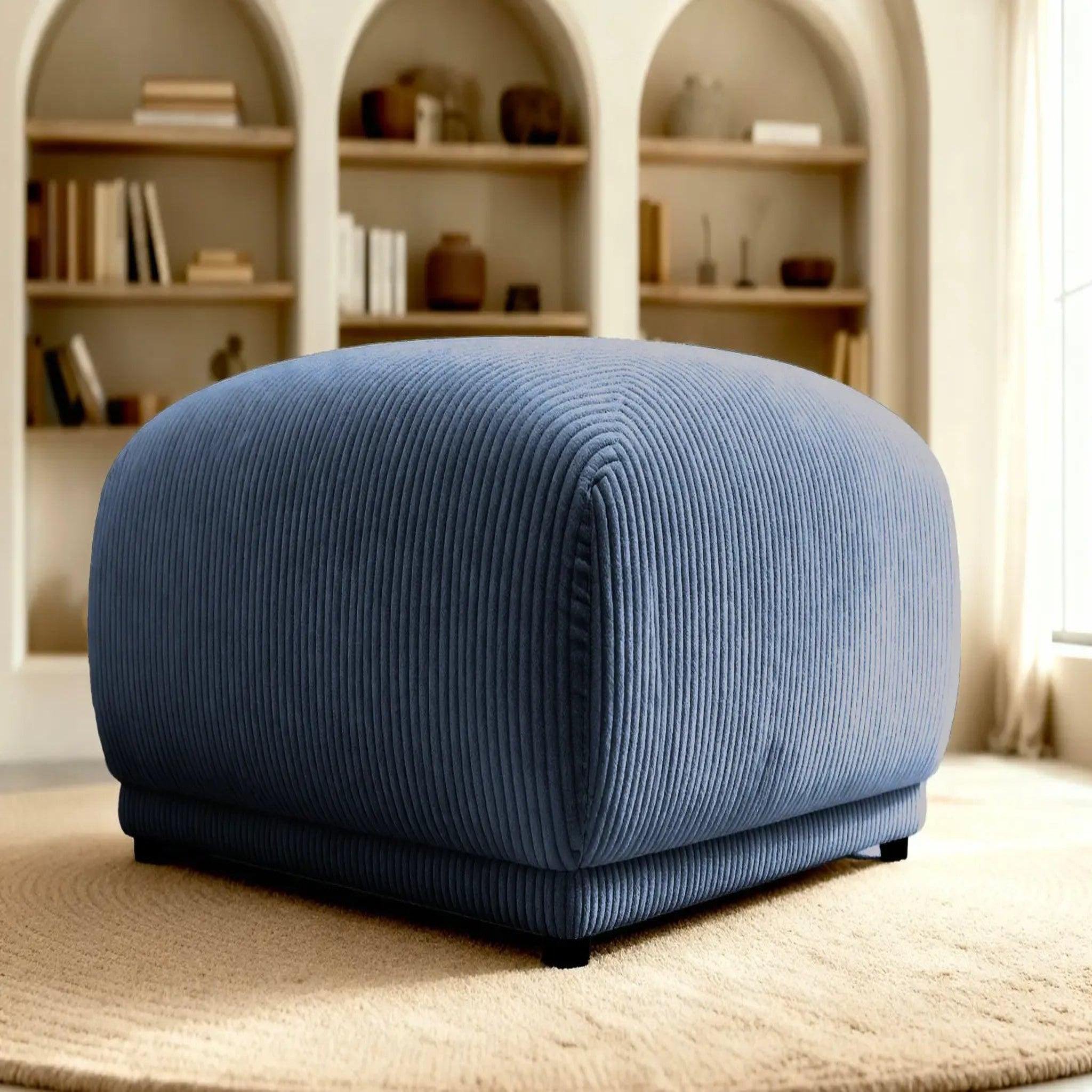 Voir la diapositive 3 : CASANOVA PARIS Rosalie - pouf velours cotelé