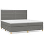 Voir la diapositive 2 : VIDAXL Sommier a lattes de lit avec matelas Gris fonce 200x200cm Tissu