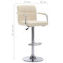 Voir la diapositive 6 : VIDAXL Chaises de bar lot de 2 creme tissu