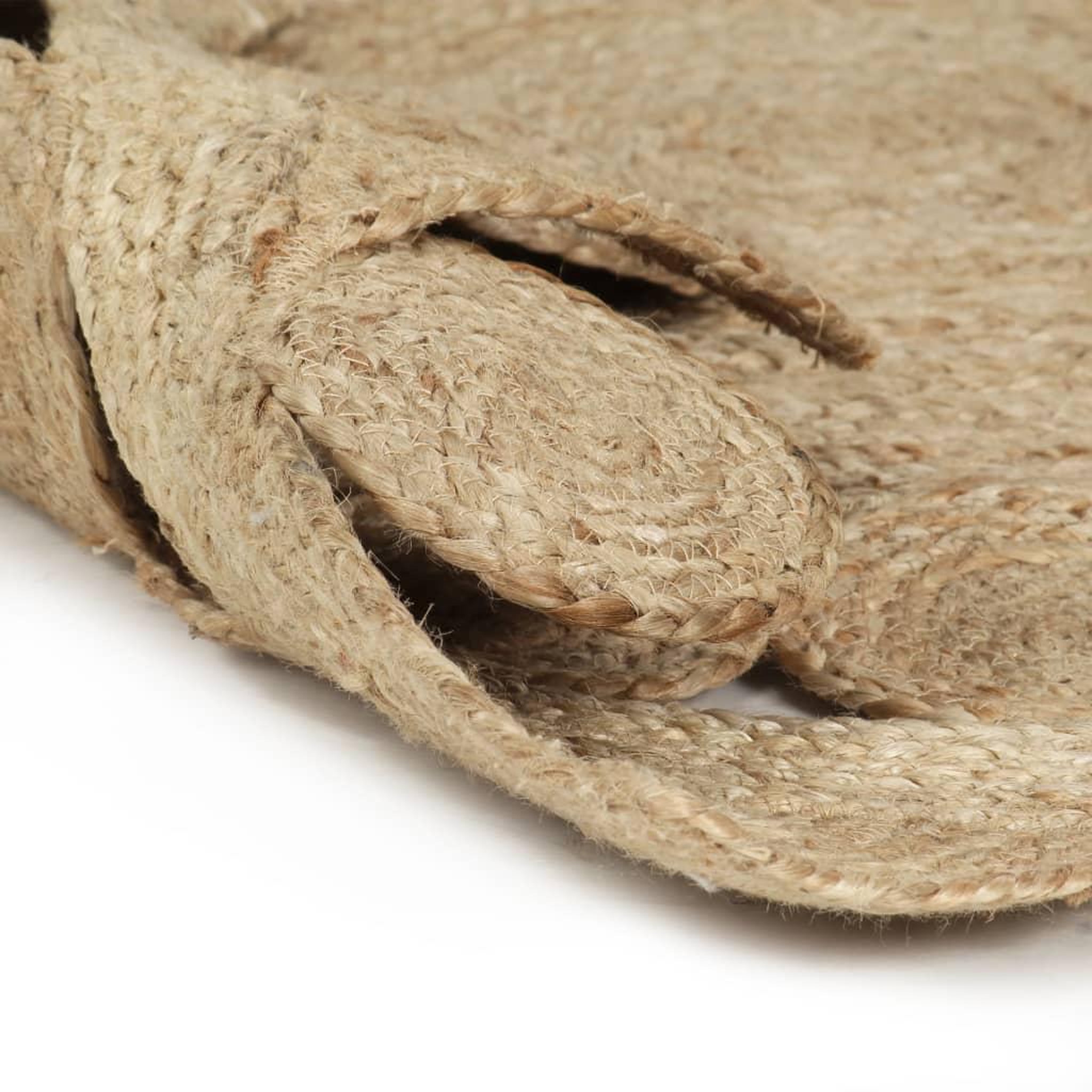 Voir la diapositive 2 : VIDAXL Tapis fait a la main Jute tressee 90 cm