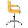 Voir la diapositive 4 : VIDAXL Chaise pivotante de bureau Jaune moutarde Tissu