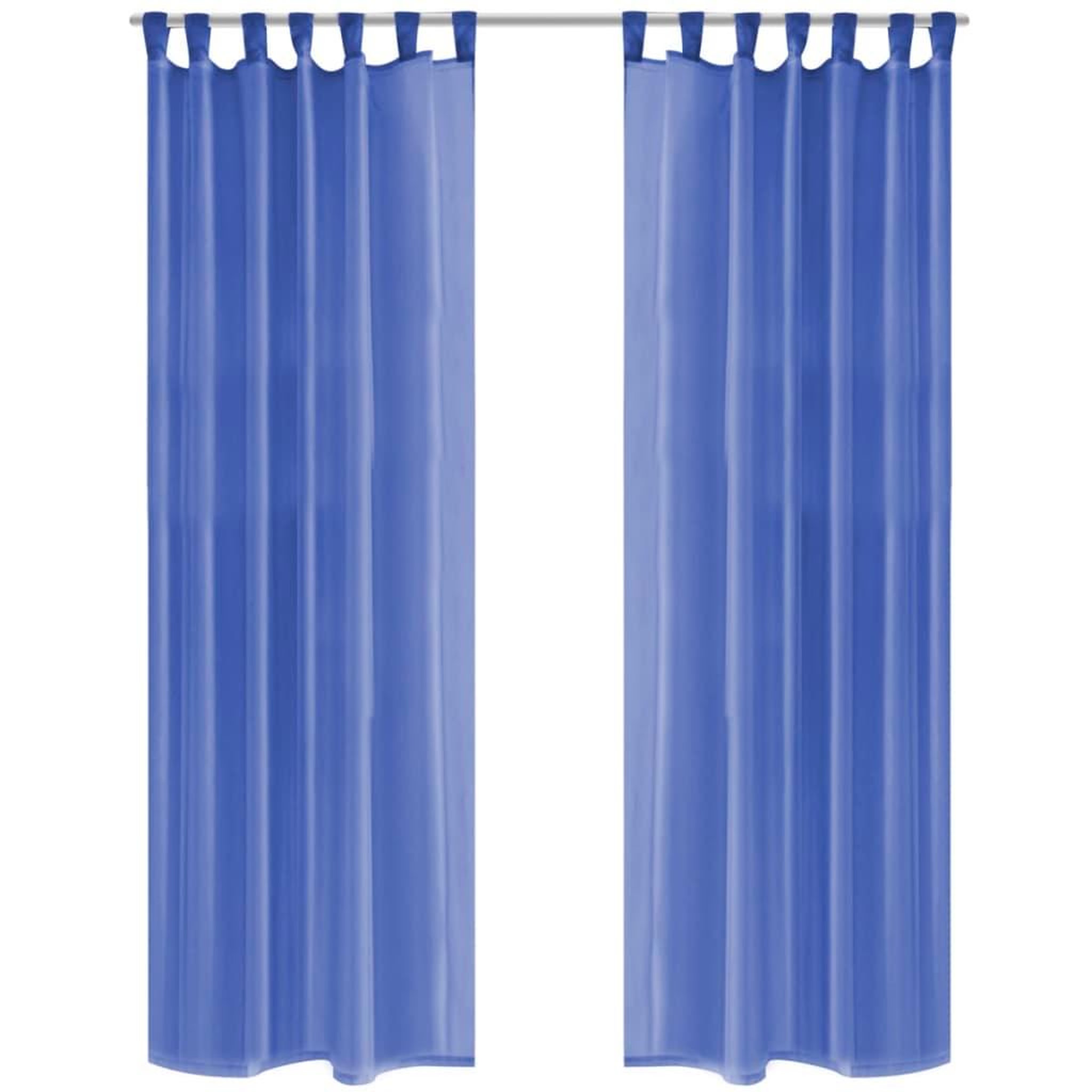 Voir la diapositive 1 : VIDAXL Rideau occultant 2 pcs Voile 140 x 225 cm Bleu royal