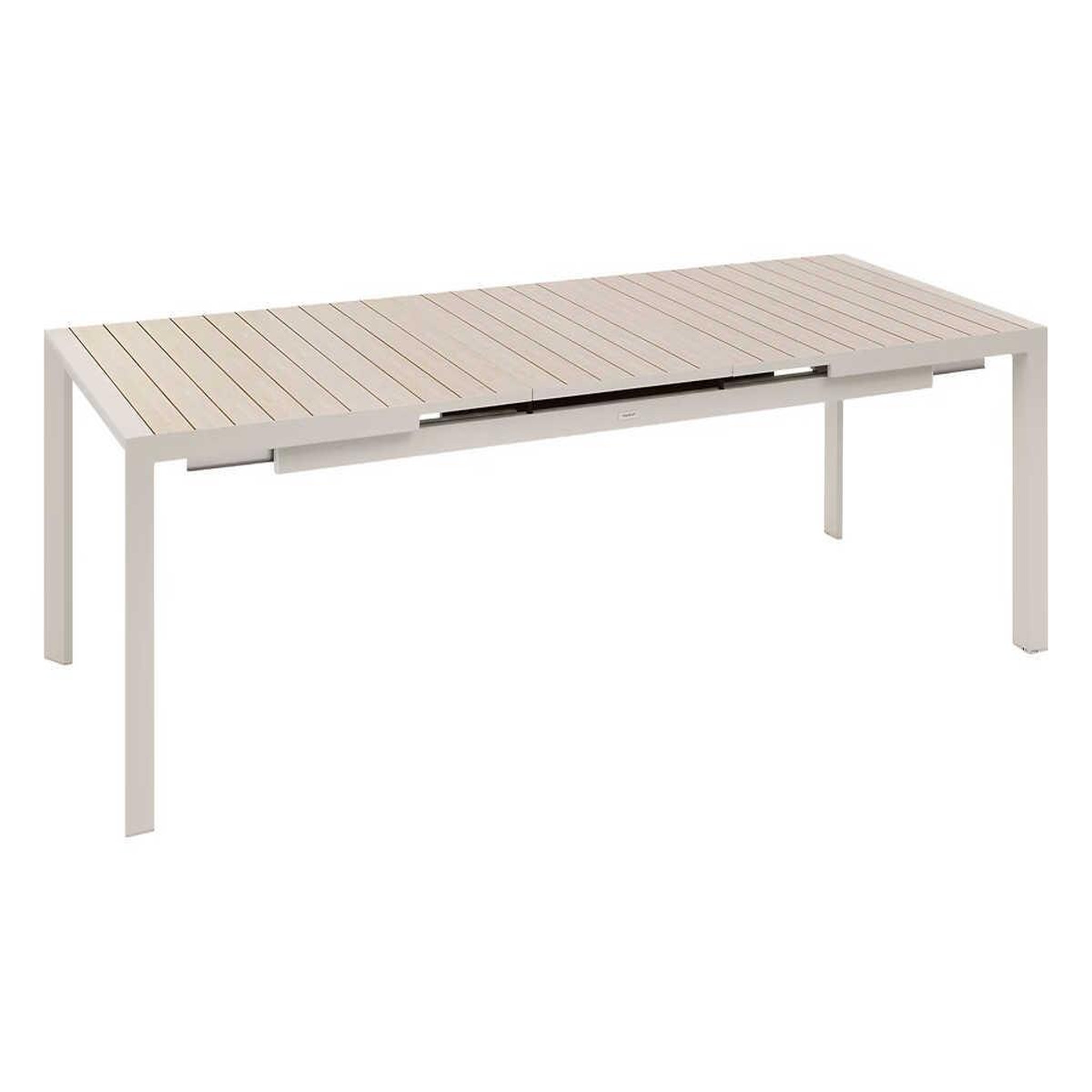 Voir la diapositive 2 : HESPERIDE Table de jardin rectangulaire extensible en aluminium Evasion Lin/Argile 8/10 places - Hespéride