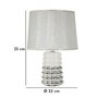 Voir la diapositive 6 : Paris Prix Lampe à Poser en Céramique  Lace  33cm Argent & Blanc