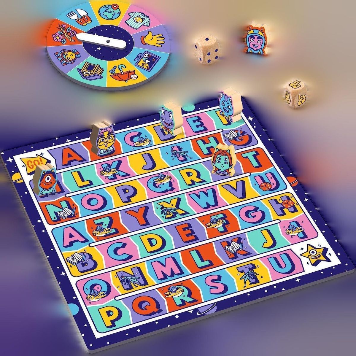 Djeco Jeu de société Djeco ABC Rapido coloré