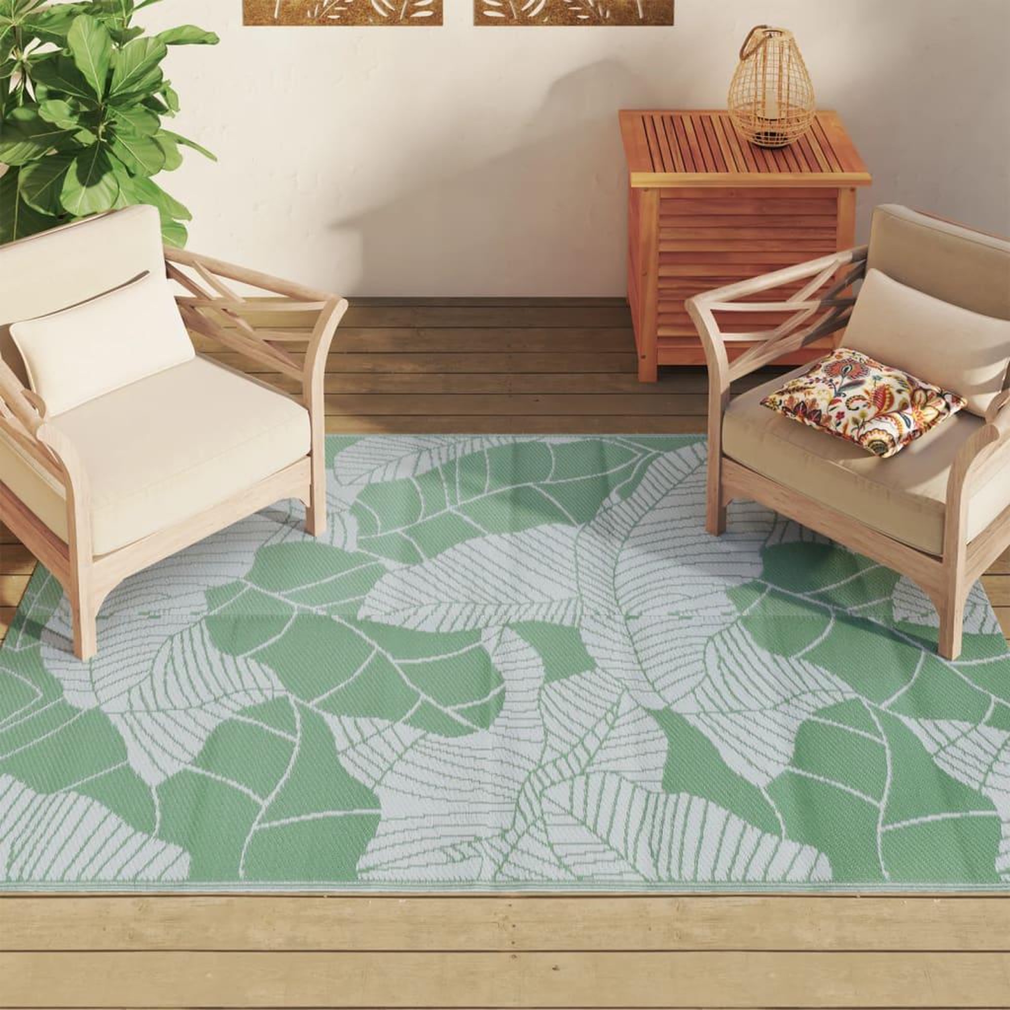 Voir la diapositive 3 : VIDAXL Tapis d'exterieur ARAKIL vert 140 x 200 cm PP