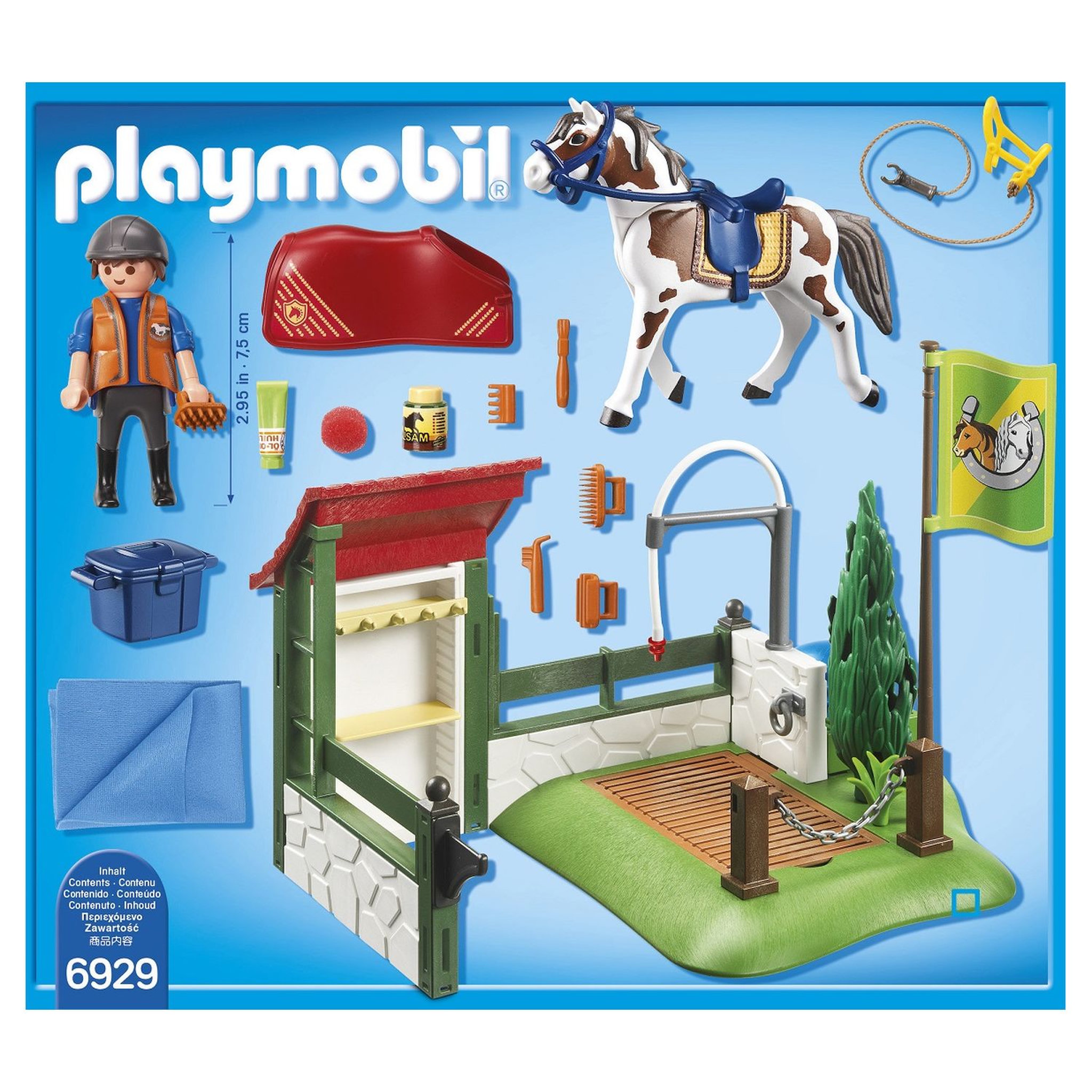 Voir la diapositive 3 : PLAYMOBIL 6929 - Country - Box lavage pour chevaux