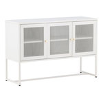 Paris Prix Bahut 3 Portes en Métal  Malla  120cm Blanc