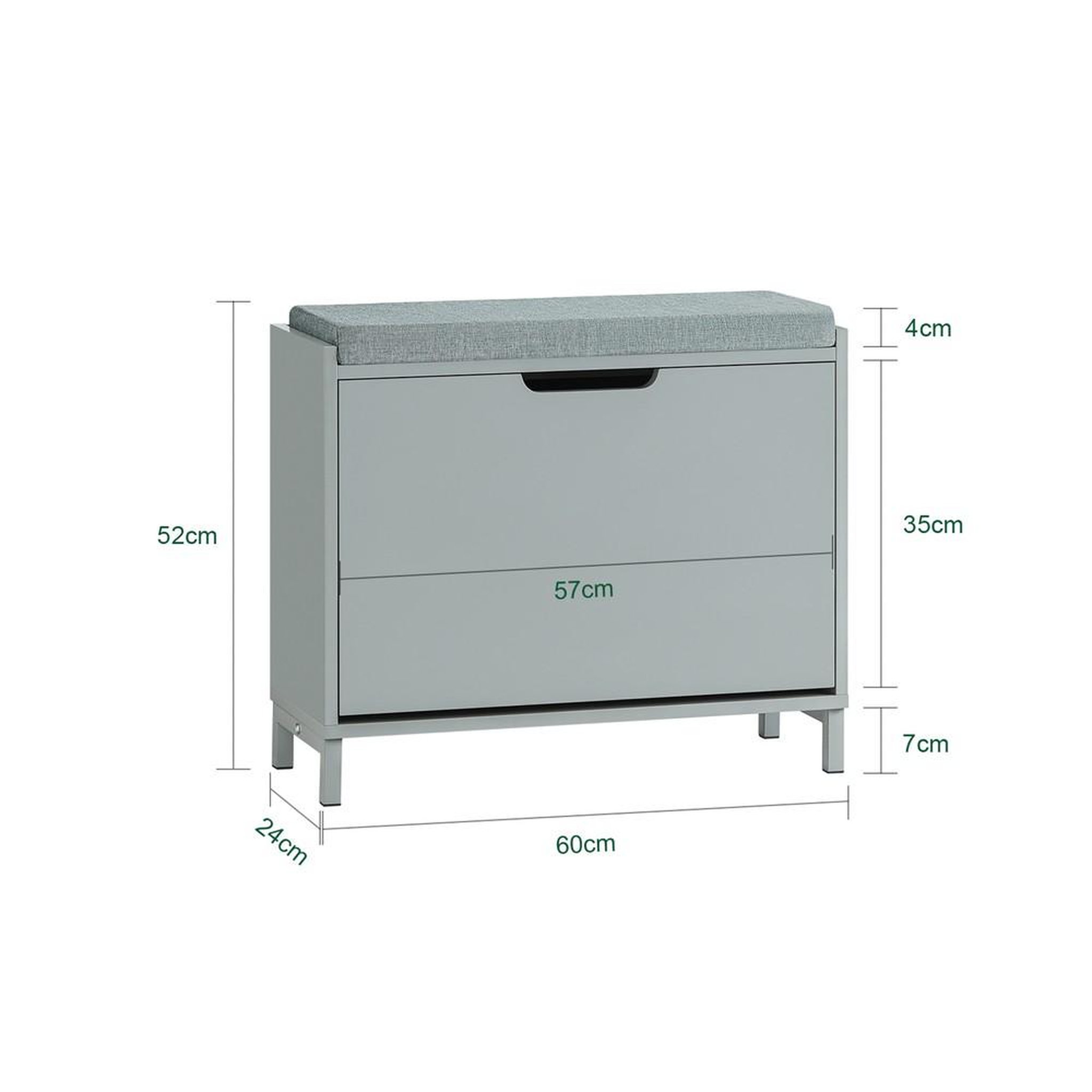 Voir la diapositive 3 : SOBUY SoBuy - Banc de rangement à chaussures avec une porte - Moderne - FSR151-K