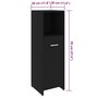 Voir la diapositive 6 : VIDAXL Armoire de salle de bain Noir 30x30x95 cm Bois d'ingenierie