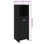 Voir la diapositive 6 : VIDAXL Armoire de salle de bain Noir 30x30x95 cm Bois d'ingenierie