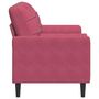 Voir la diapositive 4 : VIDAXL Canape 2 places avec oreillers bordeaux 140 cm velours