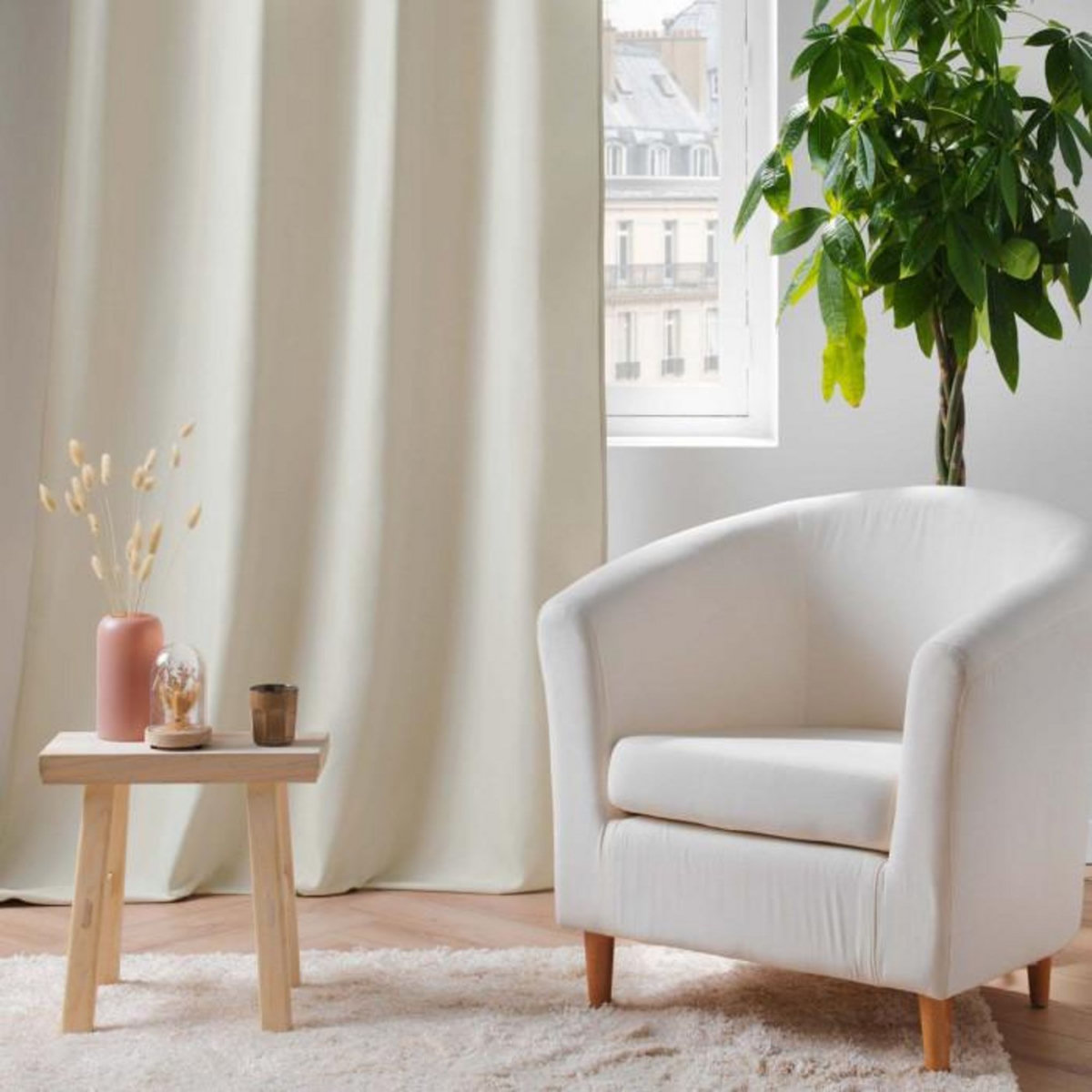 Paris Prix Rideau Isolant Thermique  Micropolar  135x260cm Lin