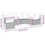 Voir la diapositive 5 : VIDAXL Canape de jardin avec coussins demi-rond gris resine tressee