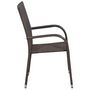 Voir la diapositive 4 : VIDAXL Ensemble a manger de jardin 3pcs Resine tressee Marron