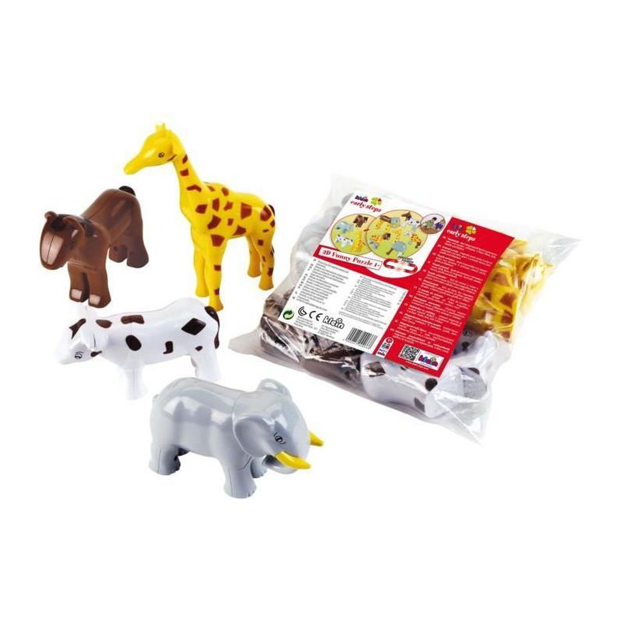 Klein Animaux magnétiques puzzle 16 pièces – Funny Puzzle 4 animaux – Dès 12 mois – Klein